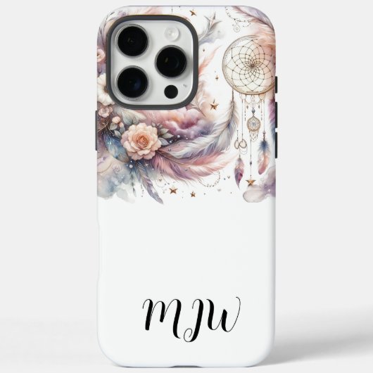 Boho Floral Feather iPhone / iPad Fall Case-Mate iPhone Hülle (Rückseite)