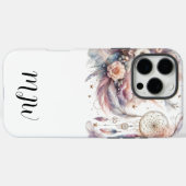 Boho Floral Feather iPhone / iPad Fall Case-Mate iPhone Hülle (Rückseite (Horizontal))