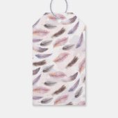 Boho Floral Feathers Geschenkanhänger (Rückseite)