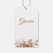 Boho Floral First Communitygeschenk-Tag Geschenkanhänger (Rückseite)