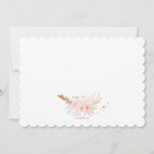 Boho Floral First Holy Communion Einladung (Rückseite)