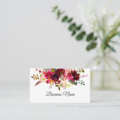 Boho floral, florale Visitenkarte (Stehend Vorderseite)