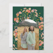 Boho Floral Foto Arch Wedding Save The Date (Rückseite)