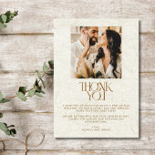Boho Floral Foto Wedding Dankeschön Card Dankeskarte