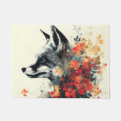 Boho Floral Fox Wildlife Nature Fußmatte (Vorderseite)