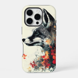 Boho Floral Fox Wildlife Nature iPhone 16 Pro Hülle