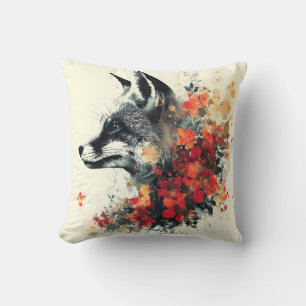 Boho Floral Fox Wildlife Nature Kissen