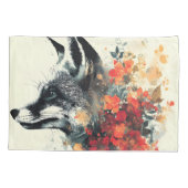Boho Floral Fox Wildlife Nature Kissenbezug (Rückseite)