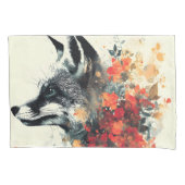 Boho Floral Fox Wildlife Nature Kissenbezug (Vorderseite)