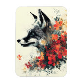 Boho Floral Fox Wildlife Nature Magnet (Vertikal)