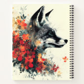 Boho Floral Fox Wildlife Nature Notizblock (Rückseite)