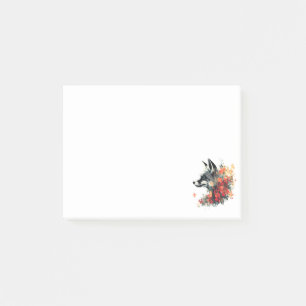 Boho Floral Fox Wildlife Nature Post-it Klebezettel