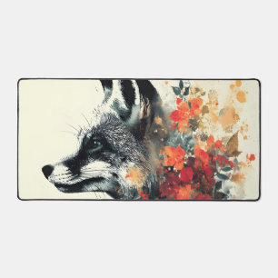 Boho Floral Fox Wildlife Nature Schreibtischunterlage
