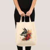 Boho Floral Fox Wildlife Nature Tragetasche (Vorderseite (Produkt))