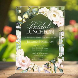 Boho Floral Frame Bridal Luncheon Brautparty Acryleinladungen