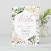 Boho Floral Frame Bridal Luncheon Brautparty Einladung (Stehend Vorderseite)
