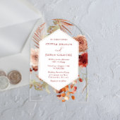 Boho Floral Frame Modern Wedding Acryleinladungen