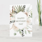 Boho Floral Frame Muttertag Karte (Vorderseite)
