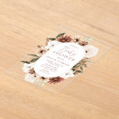 Boho Floral Frame Neutral Baby Dusche Acryleinladungen (Ablage )