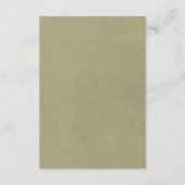 Boho Floral Frame Sage Empfang Hochzeit Begleitkarte (Rückseite)