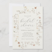 Boho Floral Frame Wildblume Brautparty Einladung (Vorderseite)