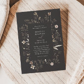 Boho Floral Frame Wildblume Wedding Einladung