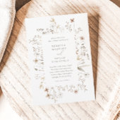 Boho Floral Frame Wildblume Wedding Einladung