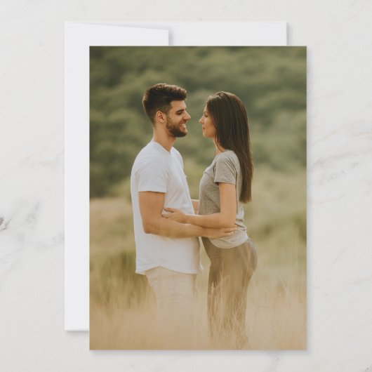 Boho Floral Frame Wildblume Wedding Save The Date (Rückseite)