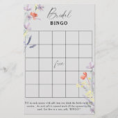 Boho Floral garden Brautparty Bingospiel (Vorderseite)