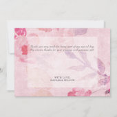 Boho Floral Garden Brautparty Dankeskarte (Rückseite)