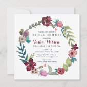 Boho Floral Garden Bridal Dusche Einladungen (Vorderseite)