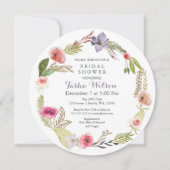 Boho Floral Garden Bridal Dusche Einladungen (Vorderseite)