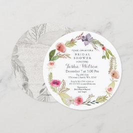 Boho Floral Garden Bridal Dusche Einladungen