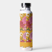 Boho Floral Garden Gelber Personalisierter Name Trinkflasche (Rechts)