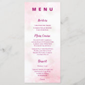 Boho Floral Garden Hochzeit Empfang Dinner Menu Menükarte (Vorderseite)
