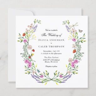 Boho Floral Garden Wedding Einladung