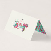 Boho Floral | Gast name settings | PLATZKARTE Visitenkarten (Rückseite)