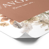 Boho Floral Gastgeschenke Hochzeiten signieren Pri Poster (Ecke)