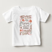 Boho Floral Gather and Give Thanks Baby T-shirt (Vorderseite)