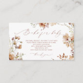 Boho Floral Gender Neutral Book Request Begleitkarte (Vorderseite)