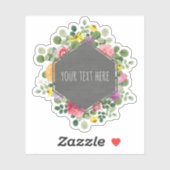 Boho Floral Geometric Label Sticker (Blatt)