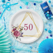 Boho Floral Geometric Pappteller (Party)