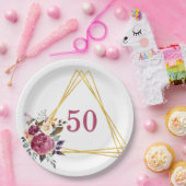 Boho Floral Geometric Pappteller (Party)