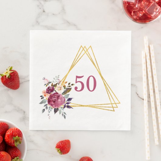 Boho Floral Geometric Serviette (Beispiel)