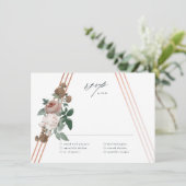 Boho Floral Geometric Wedding RSVP Card Einladung (Stehend Vorderseite)