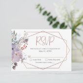 Boho Floral Geometric Wedding RSVP Karte (Stehend Vorderseite)