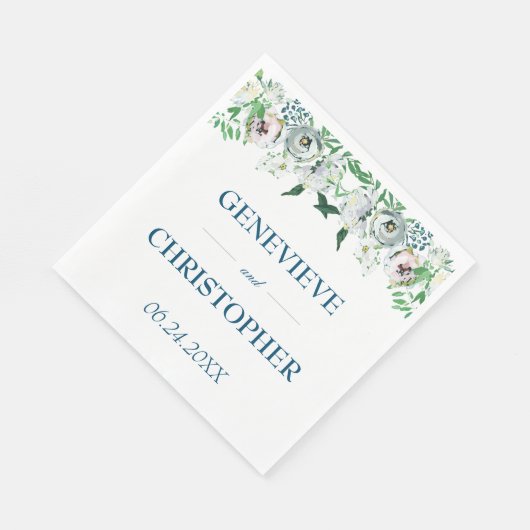 Boho Floral Geometric Wedding Serviette (Ecke)