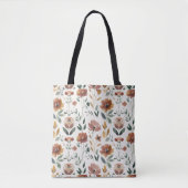 Boho Floral Geometry – Earthy Wildflower Pattern Tasche (Vorderseite)