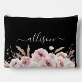 Boho, floral, Geschenk, Name Zubehörtasche (Vorderseite)