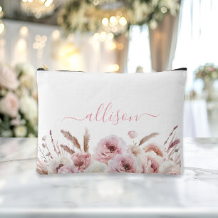 Boho, floral, Geschenk, Name Zubehörtasche